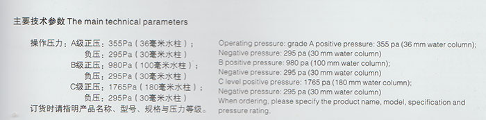 GFQ呼吸閥主要參數(shù) GFQ呼吸閥主要參數(shù)